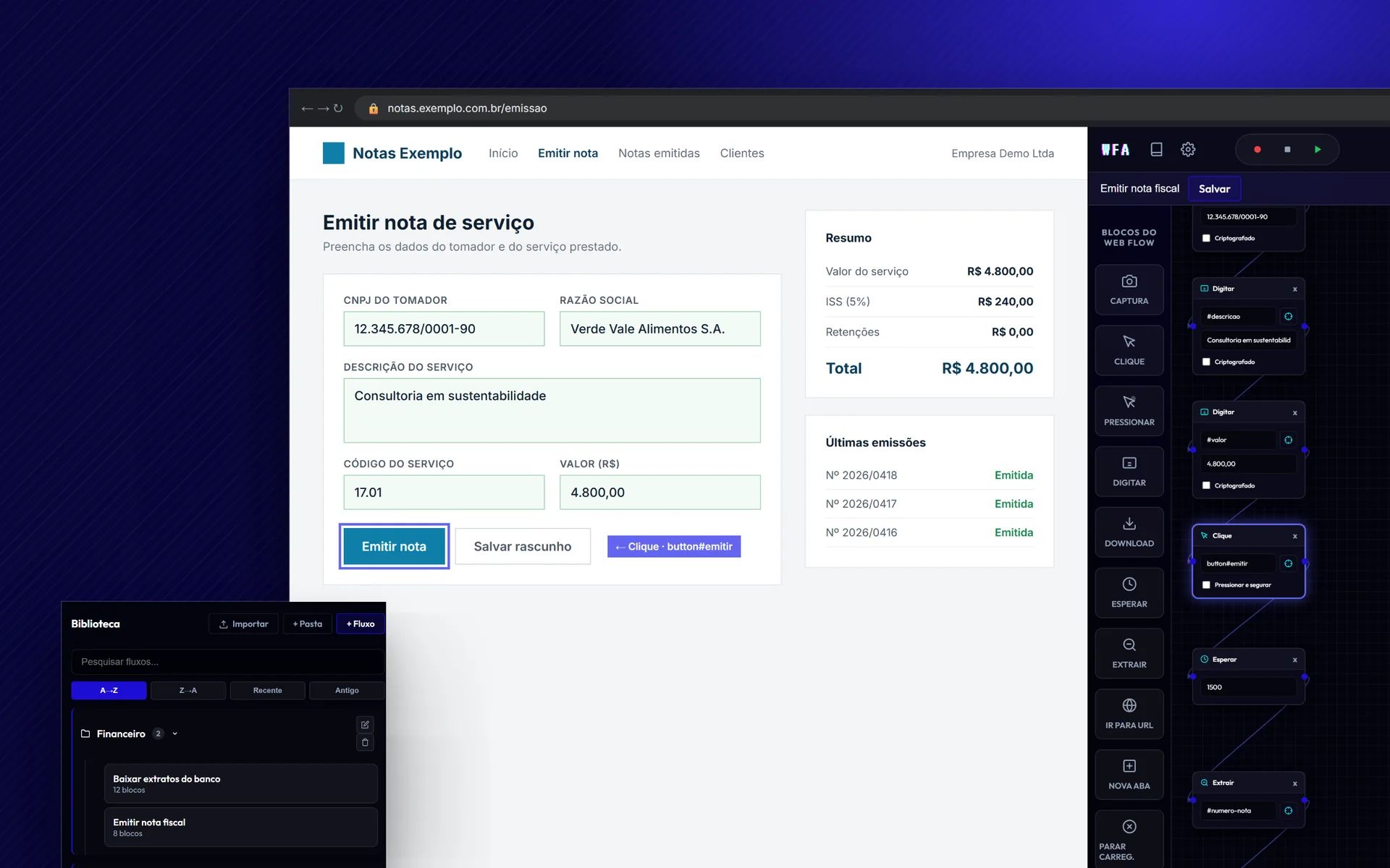 Web Flow Automate